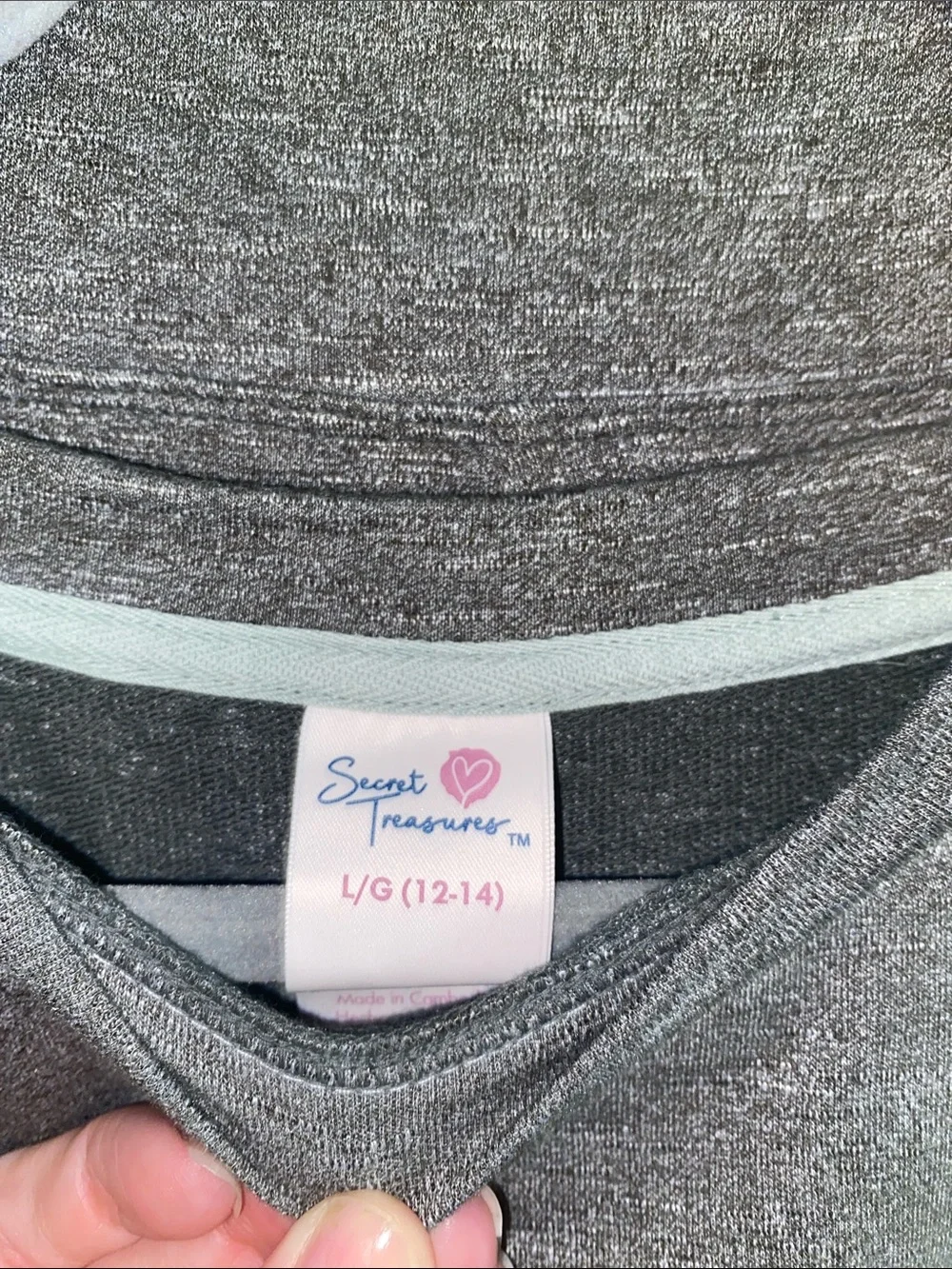 Secret Treasures Gray and White Ombre Crewneck Sweater and Matching Bottoms - Picture 2 of 8
